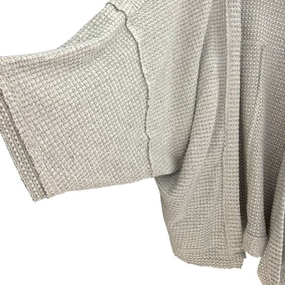 Anthropologie Cardigan‎ Sweater Extra Small Oversized Maeve Waffle Knit Batwing - Picture 2 of 8